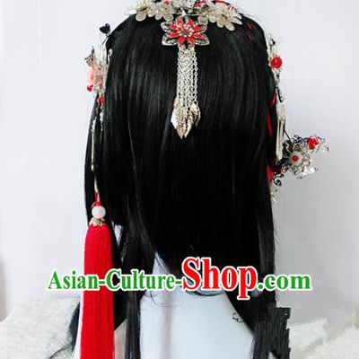 Traditional Handmade Chinese Ancient Classical Princess Hair Accessories Tassel Hanfu Hairpins Complete Set, Hair Jewellery Hair Fascinators for Women