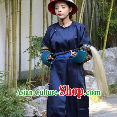 Traditional China Beijing Opera Qing Dynasty Costume Eunuch Embroidered Robe and Headwear, Ancient Chinese Peking Opera Court Eunuch Clothing