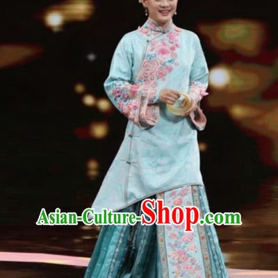 Traditional Chinese Qing Dynasty Young Mistress Costume, Elegant Hanfu Clothing Chinese Ancient Republic of China Young Dowager Embroidery Xiuhe Suit Clothing
