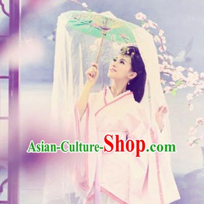Traditional Ancient Chinese Imperial Consort Costume, Elegant Hanfu Clothing Chinese Han Dynasty Palace Lady Tailing Embroidered Pink Dress Clothing for Women