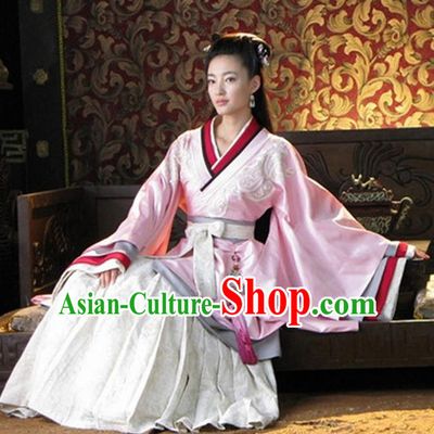 Traditional Ancient Chinese Imperial Consort Costume, Elegant Hanfu Clothing Chinese Han Dynasty Palace Princess Tailing Embroidered Clothing for Women