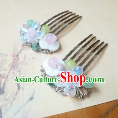 Traditional Chinese Ancient Classical Handmade Hair Accessories Palace Lady Hair Comb, Hanfu Hair Stick Hair Fascinators Hairpins for Women