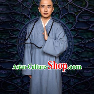 Traditional Chinese Ancient Monk Costume, Chinese Tang Dynasty Monk Robes Frock for Men