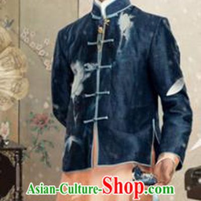 Traditional Chinese Nobility Childe Costume Long Robe, Chinese Republic of China Young Master Embroidery Clothing