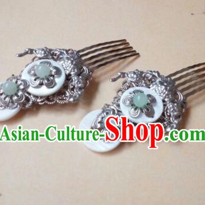 Traditional Chinese Ancient Classical Handmade Palace Princess Hair Comb Hair Accessories, Hanfu Tassel Hair Stick Hair Fascinators Hairpins for Women