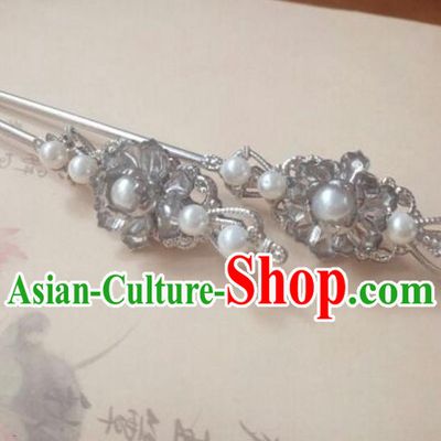 Traditional Handmade Chinese Ancient Classical Palace Lady Hair Accessories Hair Jewellery, Hair Fascinators Pearls Hairpins for Women