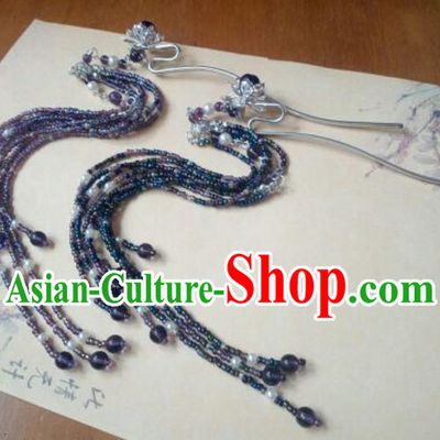 Traditional Handmade Chinese Ancient Classical Hair Accessories Palace Lantern Step Shake, Tassel Hair Sticks Hair Jewellery, Hair Fascinators Hairpins for Women