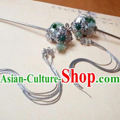 Traditional Handmade Chinese Ancient Classical Hair Accessories Hairpins Tassel Step Shake for Women