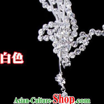 Traditional Beijing Opera Diva Hair Accessories Crystal Phoenix Head Ornaments Hairpins, Ancient Chinese Peking Opera Hua Tan Tassel Step Shake Hair Stick Headwear