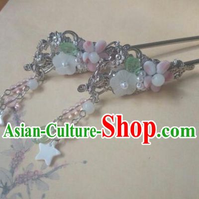Traditional Handmade Chinese Ancient Classical Hanfu Hair Accessories Hairpins, Princess Palace Lady Step Shake Hair Stick for Women