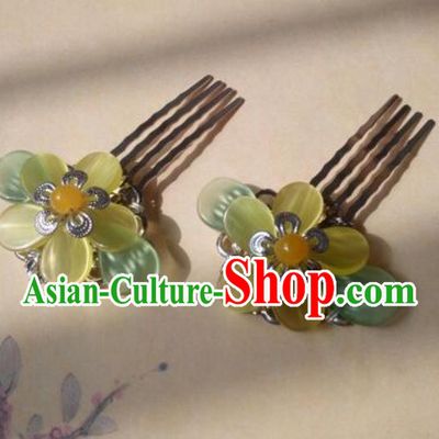 Traditional Handmade Chinese Ancient Classical Hanfu Hair Accessories Hairpins Hair Comb, Princess Headpiece Palace Lady Step Shake Hair Stick for Women