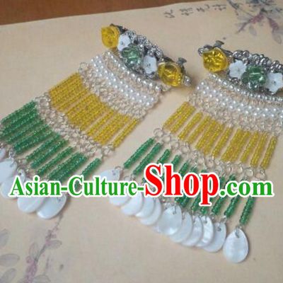 Traditional Handmade Chinese Ancient Classical Hanfu Hair Accessories Palace Lady Tassel Step Shake, Princess Headpiece Hairpins Hair Stick Hair Fascinators for Women