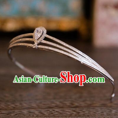 Top Grade Handmade Classical Hair Accessories Baroque Royal Crown, Princess Zircon Hair Clasp for Women