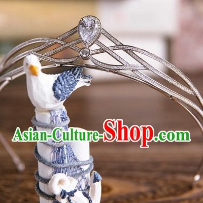 Top Grade Handmade Classical Hair Accessories Baroque Style Princess Crystal Royal Crown Hair Clasp Headwear for Women