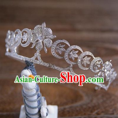 Top Grade Handmade Classical Hair Accessories, Baroque Style Princess Crystal Royal Crown Bride Headwear for Women