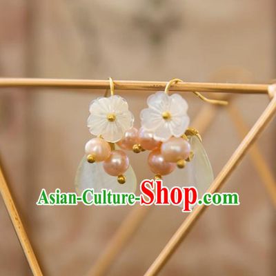 Top Grade Handmade Classical Hair Accessories Baroque Tassel Earrings, Princess Pearls Eardrop for Women