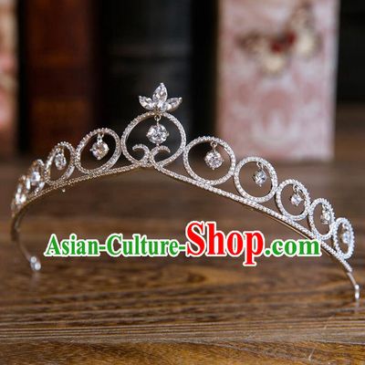 Top Grade Handmade Classical Hair Accessories Baroque Style Princess Hair Clasp Crystal Royal Crown Headwear for Women
