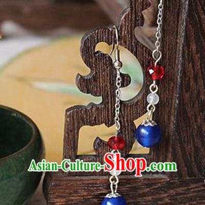 Chinese Handmade Classical Accessories Hanfu Tassel Earrings, China Xiuhe Suit Wedding Eardrop for Women