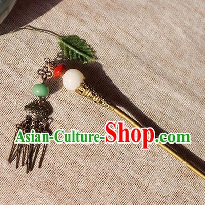 Chinese Handmade Classical Accessories Tassel Hairpin, China Hanfu Step Shake Hair Clip for Women