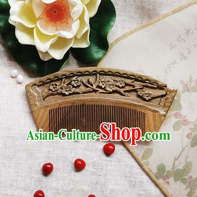 Chinese Handmade Classical Accessories Sandalwood Hair Comb Dandruff Comb for Women