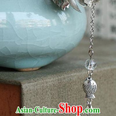 Chinese Handmade Classical Accessories Bride Tassel Hairpin, China Xiuhe Suit Lotus Step Shake for Women