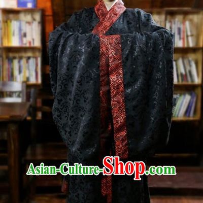 Traditional Chinese Han Dynasty Imperial Consort Costumes Ancient Princess Black Curve Bottom for Women