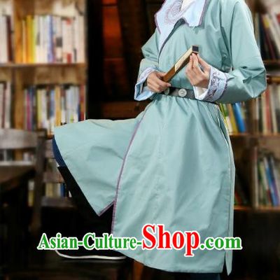Traditional Chinese Hanfu Costumes Ancient Ming Dynasty Imperial Guards Green Robe for Women