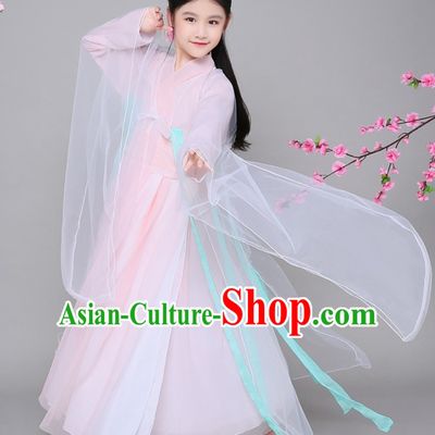 Ancient Chinese Fairy Hanfu Dress Clothing Complete Set for Girls Children Kids