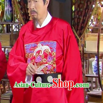 Ancient Chinese Song Dynasty Government Official Costumes Complete Set for Men