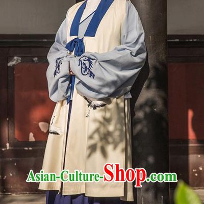 Traditional Chinese Ancient Hanfu Princess Costume Embroidered Vest, Asian China Ming Dynasty Palace Lady Clothing for Women