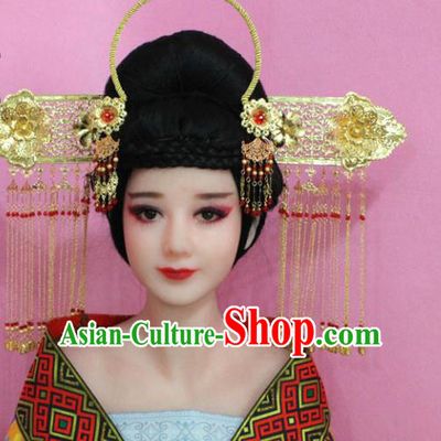 Traditional Handmade Chinese Classical Hair Accessories, Ancinet Empress Phoenix Coronet Hairpins Complete Set for Women
