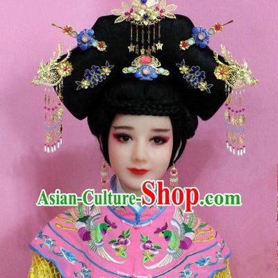 Traditional Handmade Hair Accessories Chinese Palace Lady Phoenix Hair Comb, China Xiuhe Suit Tassel Hairpins Complete Set for Women