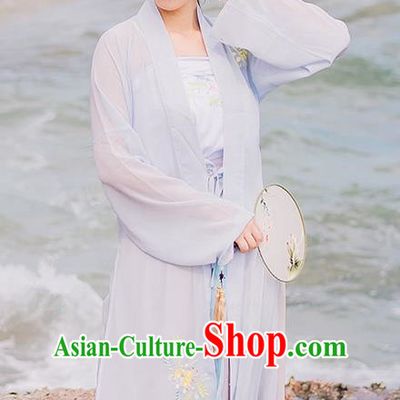 Traditional Chinese Ancient Palace Lady Costume, Asian China Song Dynasty Princess Embroidered BeiZi Blouse and Skirts for Women