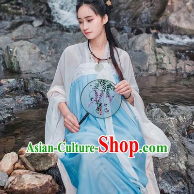 Traditional Chinese Ancient Palace Lady Costume, Asian China Tang Dynasty Royal Princess Embroidered Slip Skirts for Women