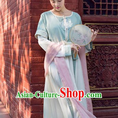 Traditional Chinese Ancient Palace Lady Costume White Cardigan, Asian China Tang Dynasty Imperial Concubine Embroidered Blouse Clothing for Women