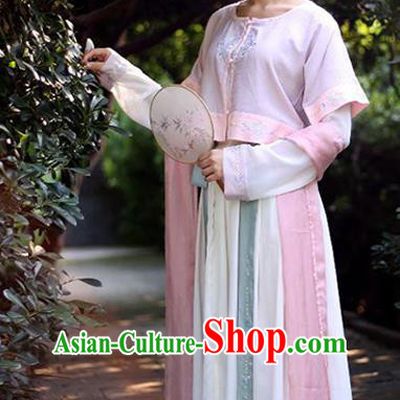 Traditional Chinese Ancient Palace Lady Costume White Cardigan, Asian China Tang Dynasty Imperial Concubine Embroidered Purple Blouse Clothing for Women