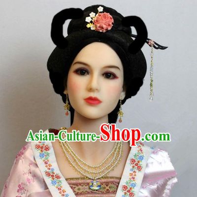 Traditional Handmade Chinese Hair Accessories Palace Lady Tassel Hairpins Complete Set, China Tang Dynasty Princess Headwear for Women