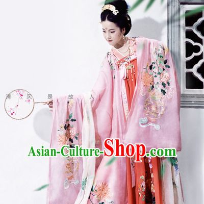 Ancient Chinese Tang Dynasty Princess Clothing Costumes Complete Set for Women