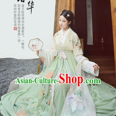 Ancient Chinese Han Dynasty Princess Clothing Costumes Complete Set for Women