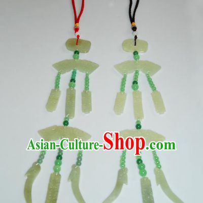 Traditional Handmade Chinese Accessories Tang Dynasty Empress Tassel Jade Pendant for Women