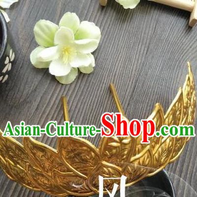 Traditional Handmade Chinese Hair Accessories Hanfu Copper Hairpins, China Palace Lady Lotus Crown Hair Comb for Women