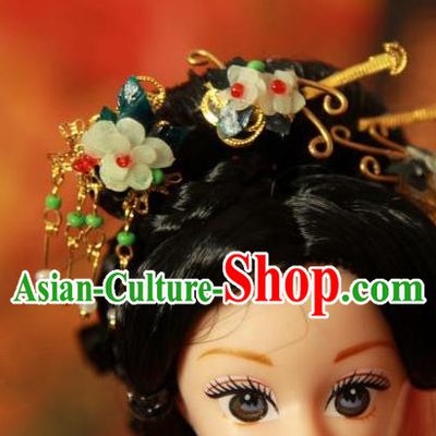 Traditional Handmade Chinese Tang Dynasty Hair Accessories Complete Set, Ancient China Imperial Concubine Hairpins Headpiece