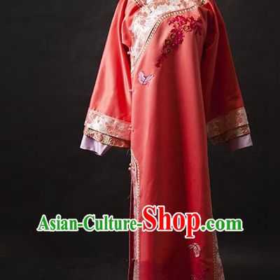 Traditional Ancient Chinese Manchu Palace Lady Costume, Asian Chinese Qing Dynasty Princess Embroidered Dress Clothing for Women