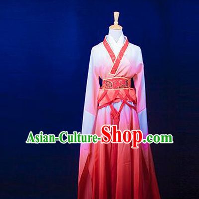 Traditional Chinese Tang Dynasty Young Lady Costume, China Ancient Princess Embroidered Fairy Pink Dress Clothing for Women