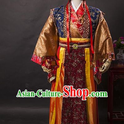 Traditional Ancient Chinese General Costume, Asian Chinese Three Kingdoms Emperor Clothing for Men