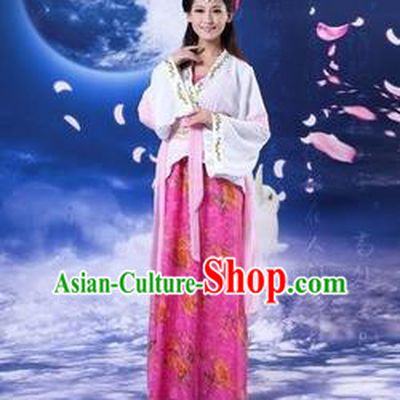 Traditional Ancient Chinese Palace Lady Costume, Asian Chinese Tang Dynasty Imperial Concubine Embroidered Dress Clothing for Women