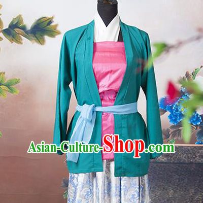 Traditional Ancient Chinese Swordswoman Costume, Asian Chinese Ming Dynasty Young Lady Clothing for Women