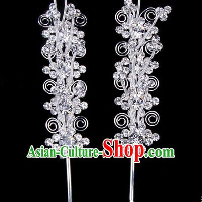 Traditional Beijing Opera Diva Hair Accessories Crystal Butterfly Head Ornaments Hairpins, Ancient Chinese Peking Opera Hua Tan Hair Stick Headwear
