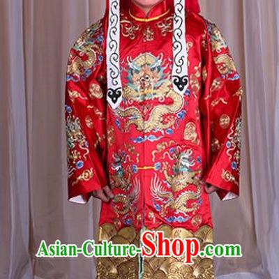 Traditional China Beijing Opera Imperial Bodyguard Red Silk Costume, Ancient Chinese Peking Opera Wu-Sheng Takefu Embroidery Gwanbok Clothing