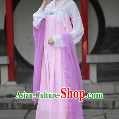 Traditional Ancient Chinese Nobility Lady Goddess Embroidered Costume Slip Skirt, Elegant Hanfu Chinese Tang Dynasty Princess Dress Clothing